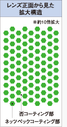 レンズ正面から見た拡大構造