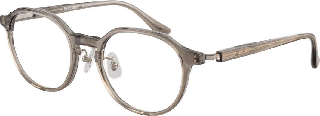 ReMEABLE アセテートモデル Clear Brown