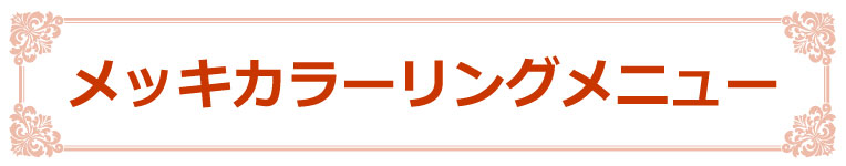 メッキカラーリングメニュー