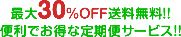 最大30%OFF送料無料!!便利でお得な定期便サービス!!