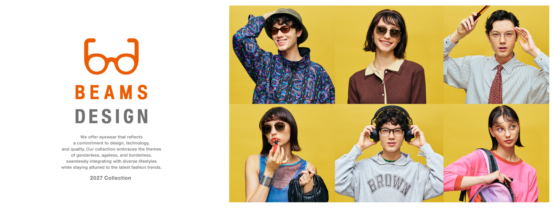 BEAMS DESIGN 2027 Collection メガネ・サングラスのブランドビジュアル