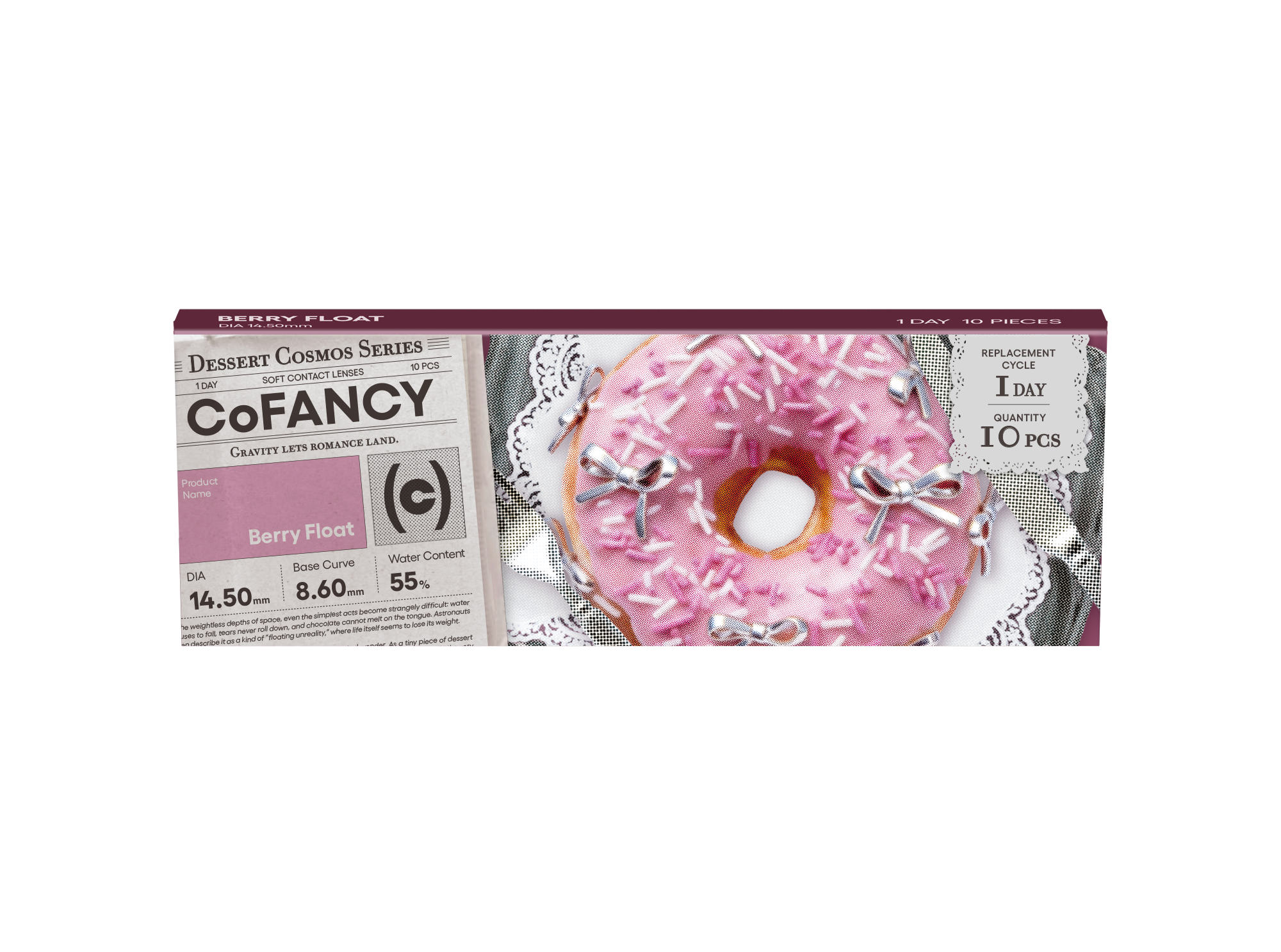【ベリーフロート】CoFANCY Dessert Cosmos Series 1day コファンシー デザートコスモスシリーズ ワンデー 1箱10枚［PIA］ 画像4