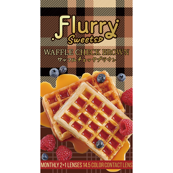 【ワッフルチェックブラウン】Flurry 1Month フルーリー ワンマンス 1箱3枚［Wscale］ 画像6