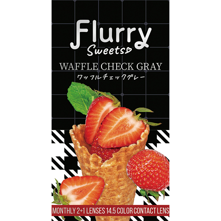 【ワッフルチェックグレー】Flurry 1Month フルーリー ワンマンス 1箱3枚［Wscale］ 画像6