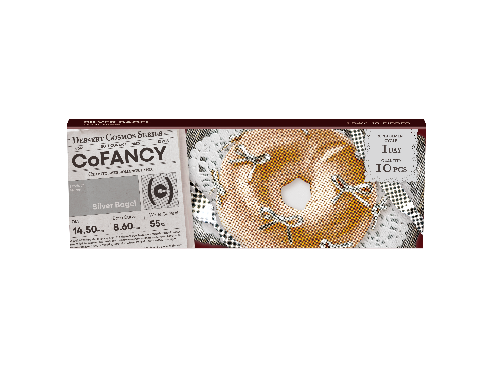 【シルバーベーグル】CoFANCY Dessert Cosmos Series 1day コファンシー デザートコスモスシリーズ ワンデー 1箱10枚［PIA］ 画像4