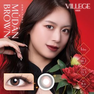 【モウタンブラウン】VILLEGE 1day ヴィレジェ ワンデー 1箱10枚入り［双葉貿易］