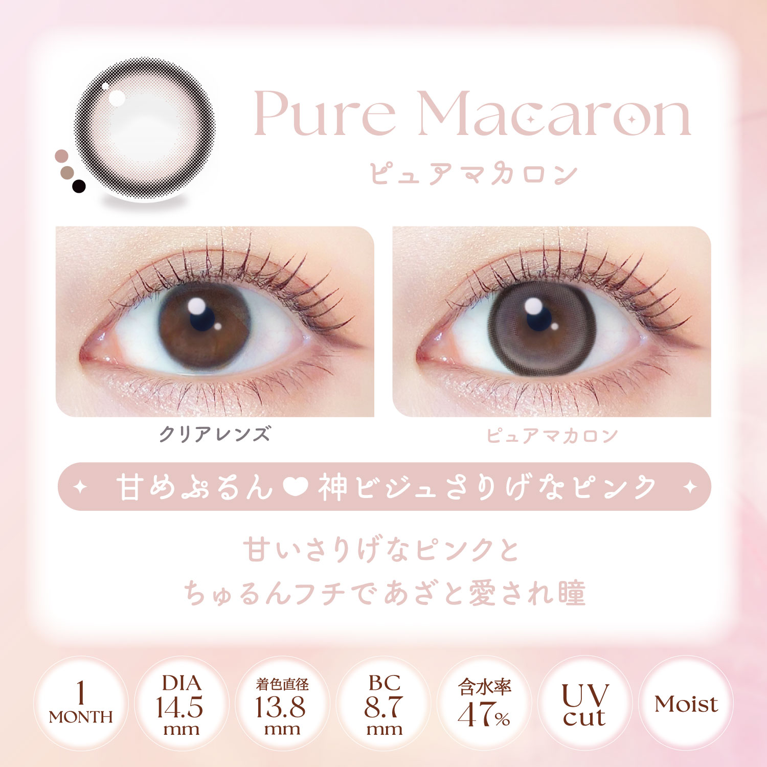 【ピュアマカロン】Ever Color 1Month エバーカラー マンスリー 1箱2枚入り[AISEI] 画像3