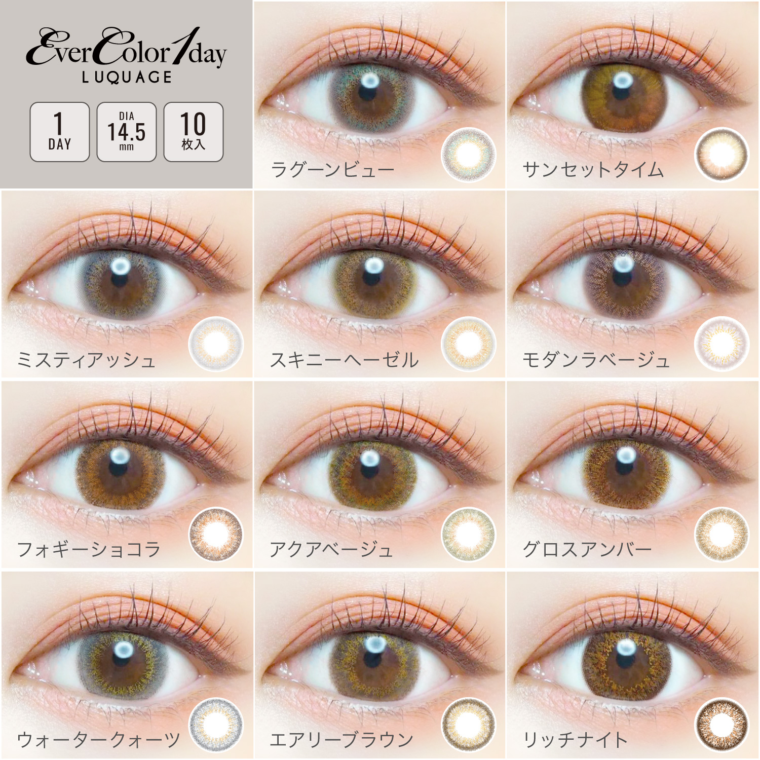 【ラグーンビュー】EverColor 1day LUQUAGE　エバーカラー ワンデー ルクアージュ 10枚[AISEI] 画像4