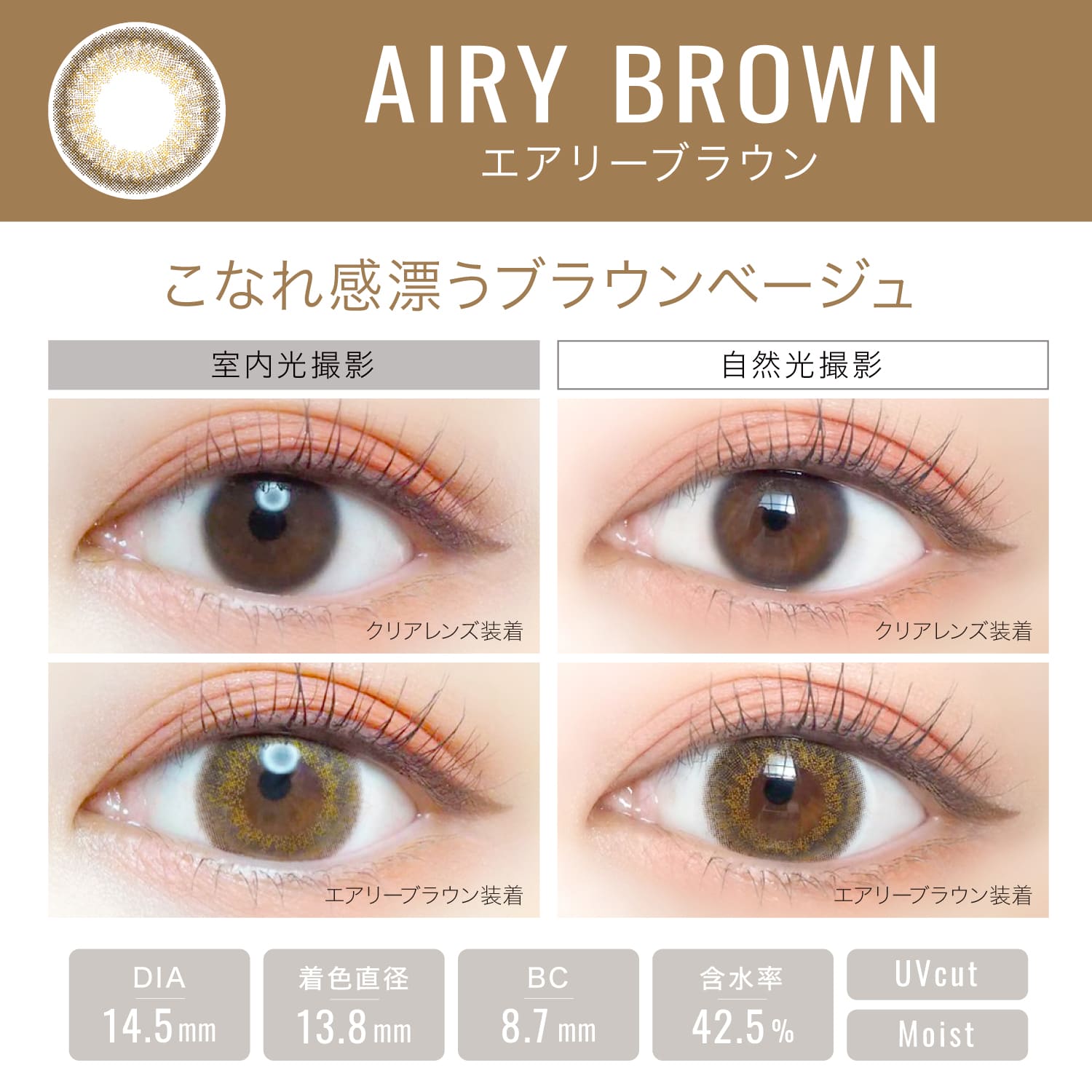 【エアリーブラウン】EverColor 1day LUQUAGE エバーカラー ワンデー ルクアージュ 10枚[AISEI] 画像3