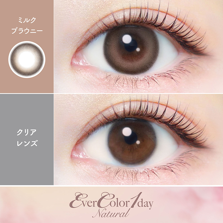 【ミルクブラウニー】Ever Color 1day Natural 1day エバーカラーワンデーナチュラル ワンデー 1箱20枚入り［AISEI］ 画像2