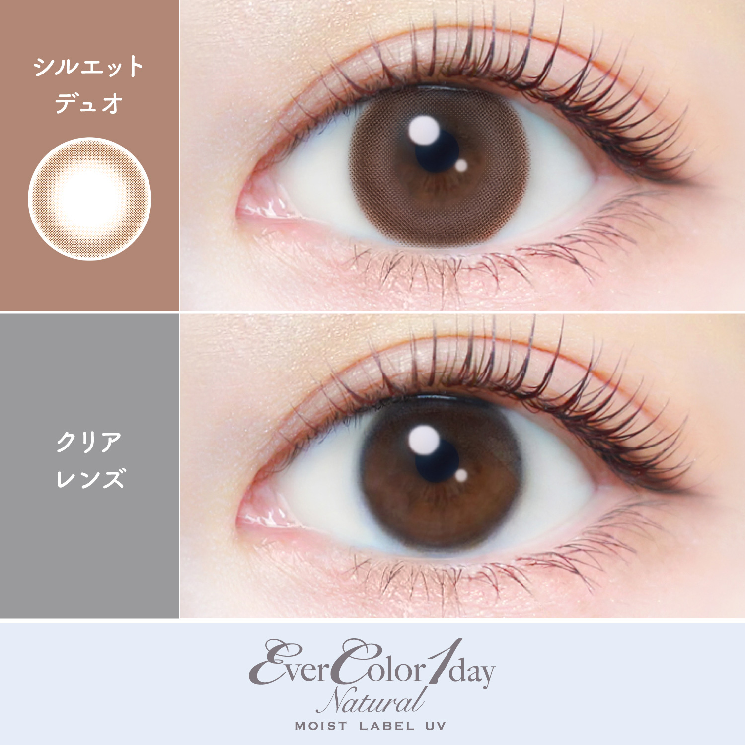 【シルエットデュオ】エバーカラーワンデー ナチュラル モイストレーベル UV 20枚[AISEI] 画像2
