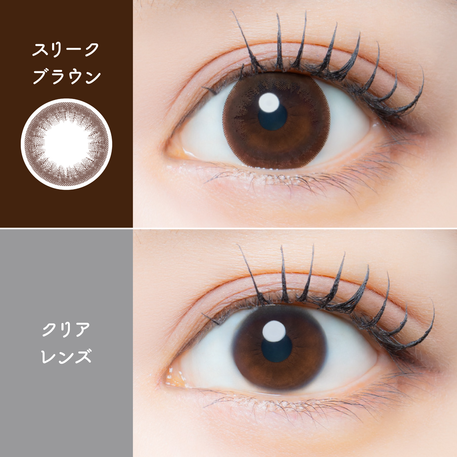 【スリークブラウン】EYE GENIC 1Month アイジェニック ワンマンス 1箱1枚［AISEI］ 画像2