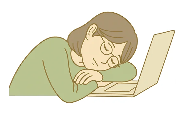 まばたきを意識し、休憩をとる