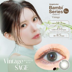 【ヴィンテージセージ】Angel Color Baｍbi vintage series 1day エンジェルカラーバンビヴィンテージシリーズ ワンデー 1箱10枚入り[T-Garden]